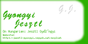 gyongyi jesztl business card